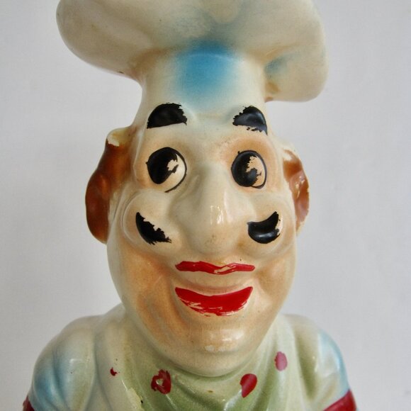 Vintage 1940s Friends Show Ceramic Chef Kitchen Utensil Holder Monicas Kitchen - Picture 2 of 7